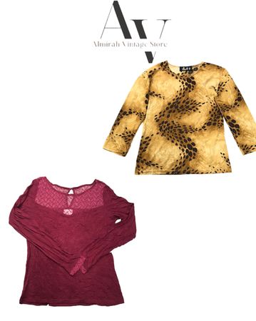 Hauts en mélange de maille et de polyester