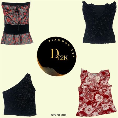 Y2K Romantic Red Tops – Bold and Beautiful (GRV-10-006)