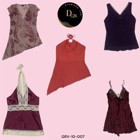 Tops camisoles audacieux violets Y2K (GRV-10-007)