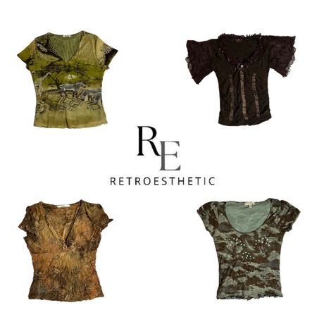 Y2K Tops sans manches en ton marron (RE-009)