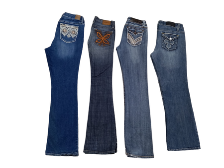 Aesthetic beaded embroidered jeans - 14 pcs - 7/10/24