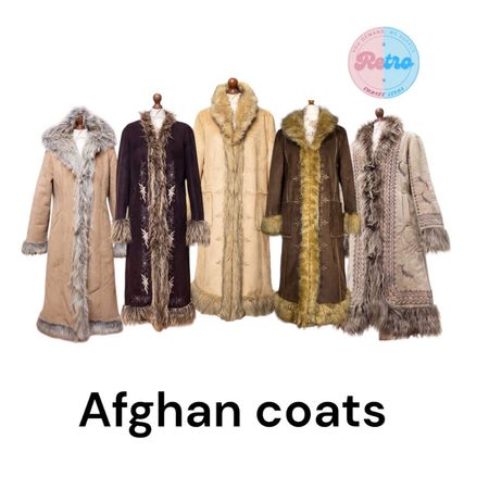 Y2K Afghan Coats 10 Pieces