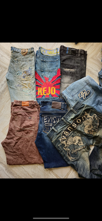 Jean hip hop japonais Y2k lot (AT-012)