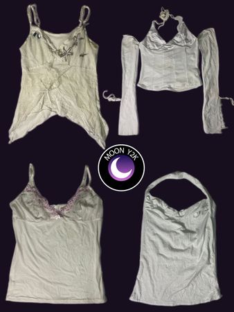 Y2k Angellic White Tops (A-28)