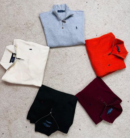 #VV27 Ralph Lauren pull 1/4 zip 25 pièces