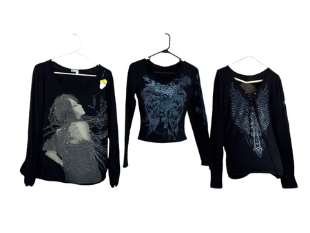 T-shirts esthétiques à manches longues - 25 pcs - 9/10/24