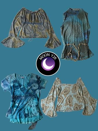 Hauts Y2k Bleu Bébé (A-35)