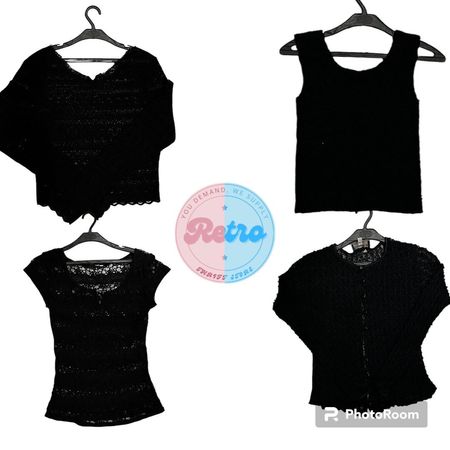 Tops Sheer Obsidian Y2K 10 pièces