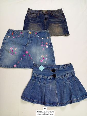 Jupes mini en denim embellies Y2K