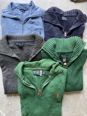Ralf Laure Pull 1/4 Zip en Tricot à Câble 100 Peic