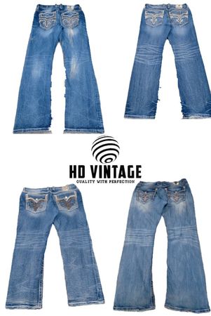 HD383 Men Rock Revival Jeans - 21 pcs