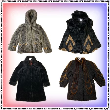 Mélange de manteaux en fourrure vintage véritable (SS-780)