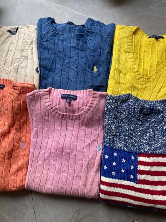 Ralf Lauren 1/4 Zip et tricot à torsades 135 Pièces