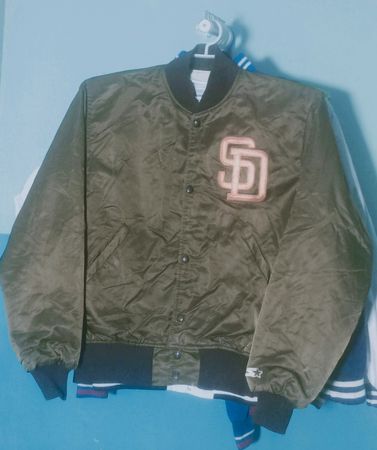 Men's American satin, nylon varsity jackets