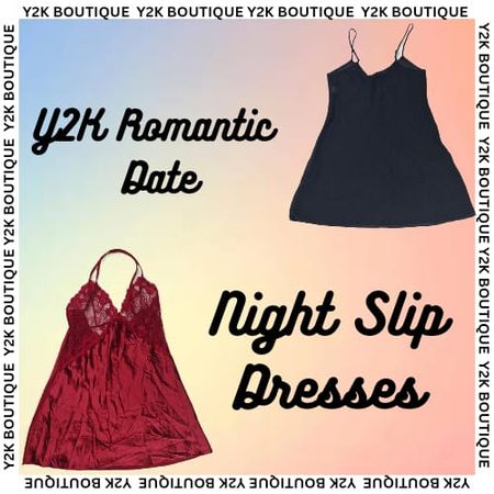 Y2K ROMANTIC DATE NIGHT SLIP DRESSES - 8 PIECES