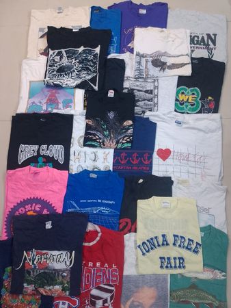 Camiseta Vintage de Una Sola Costura