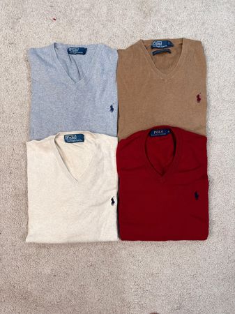 #VV99 Ralph Lauren V Neck Sweaters 15 PCs