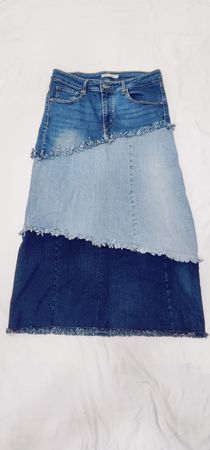 Jupes longues en denim trois tons recyclé