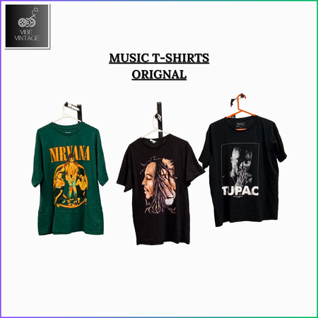 T-SHIRTS DE MUSIQUE ORIGINAUX - 30 PCS