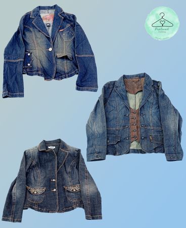 Giacche blazer in denim Y2K