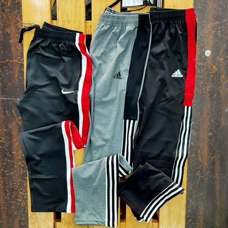 Nike and adidas track pants