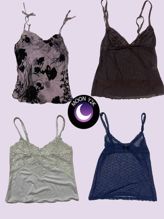 Y2k Soft Girl Era Cami Tops (A-89)