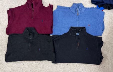 #VV153 Ralph Lauren 1/4 Zip Retail Ready Stock 50 PCs