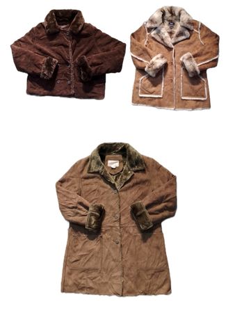 Casacos de Pele Suade Y2k