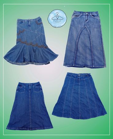 Gonne lunghe in denim Y2K