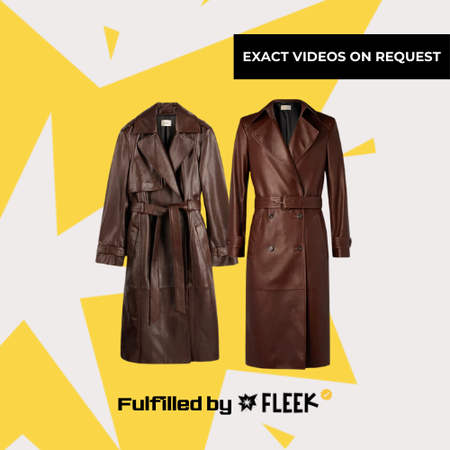 Manteau trench en cuir