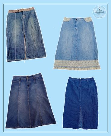 Gonna lunga in denim Y2K