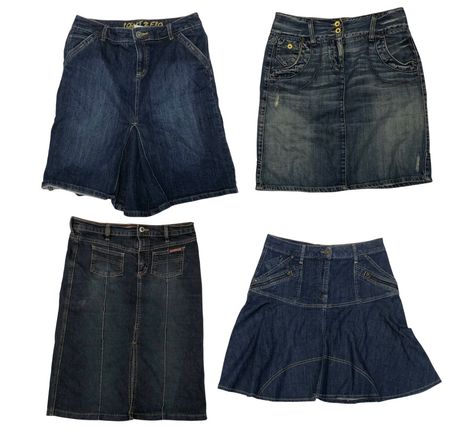 Y2k DENIM MIDI SKIRTS (S-754)