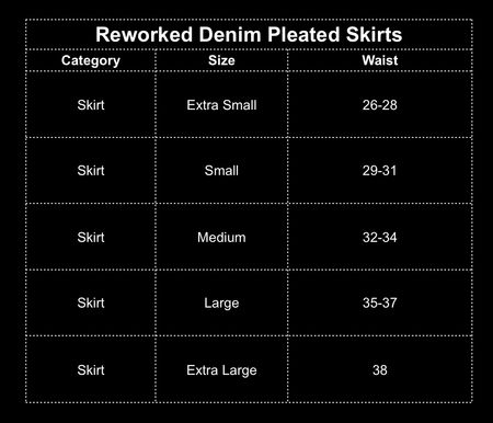 Upcycled DENIM PLEATED SKIRTS (REPR)