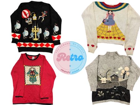 Vintage Y2K Einzigartige Strickwaren Ausgabe 1: 7 Pullover