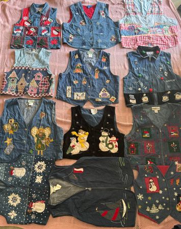 Gilet en denim de Noël 20 pièces