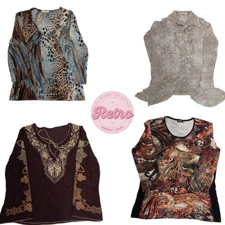 Y2K Hauts Uniques : 10 Pcs