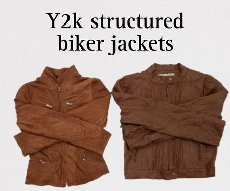 Y2k structured biker jackets