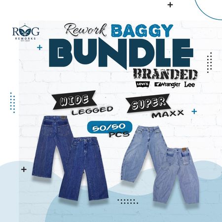 Upcycled Baggy Jean Bundle 100pcs