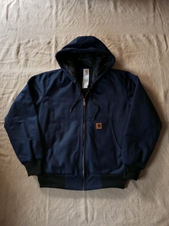 Carhartt Rework Style Navy Blue Hood jackets