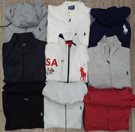 Marken-Polo Ralph Lauren Zip-Hoodies - 24 Stück