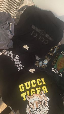 Gucci palm angels stone island pretty green and napapijri t shirt bundle