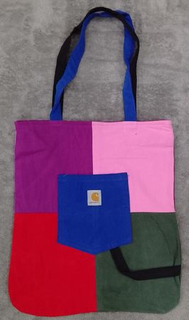 CR2917 アップサイクルド カーハート マルチカラー バッグ - 10個