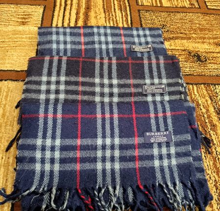 Y2K Burberry Scarves- Blue