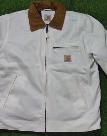 Carhartt rework style white Detroit jacket