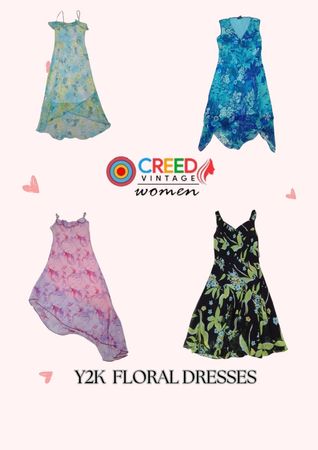 CR2990 Y2K Floral Dresses - 10 Pcs