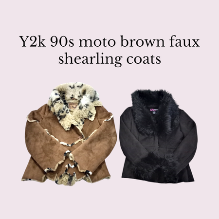 Y2k jaquetas de shearling de pelúcia marrom dos anos 90