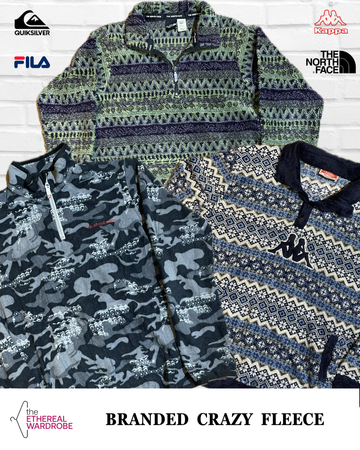 Branded Crazy Fleece Including North face, Quiksilver, Kappa and others