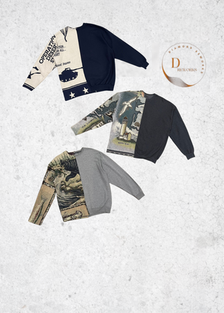 Reworked Half Tapestry And Half Sweatshirt