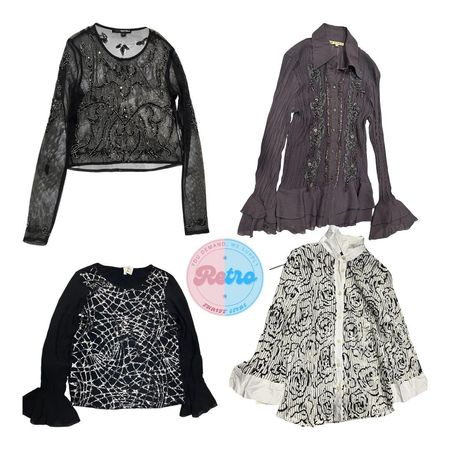 Y2K Mujeres Tops Casual Inteligentes: 10 Pcs