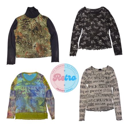 Camiseta de letras para mujeres Y2K: 10 piezas